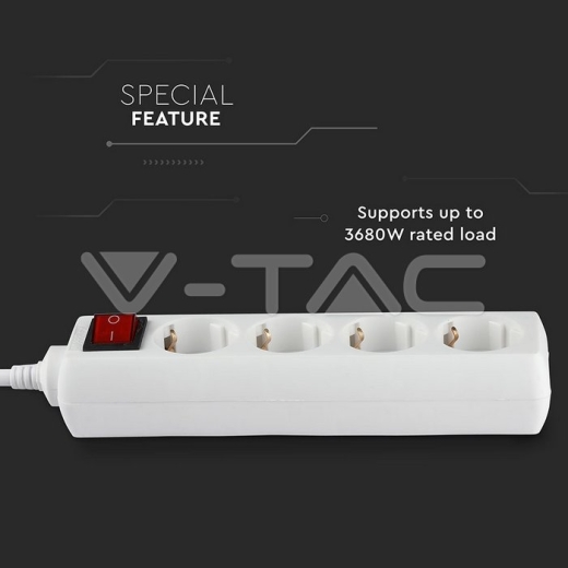 4 Power Strip Switch Cable 1.5m - 5