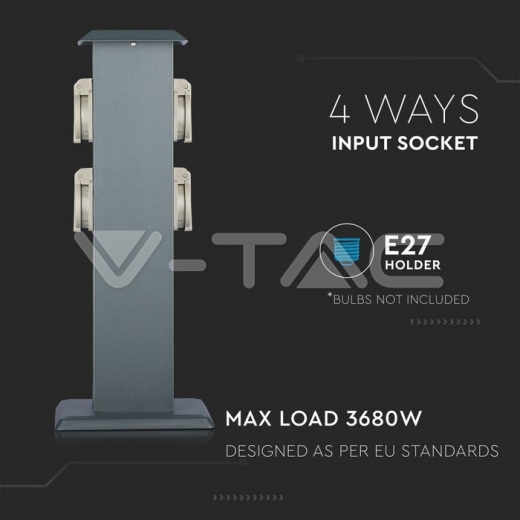 Enchufe jardín 4 tomas corriente IP44 - 8