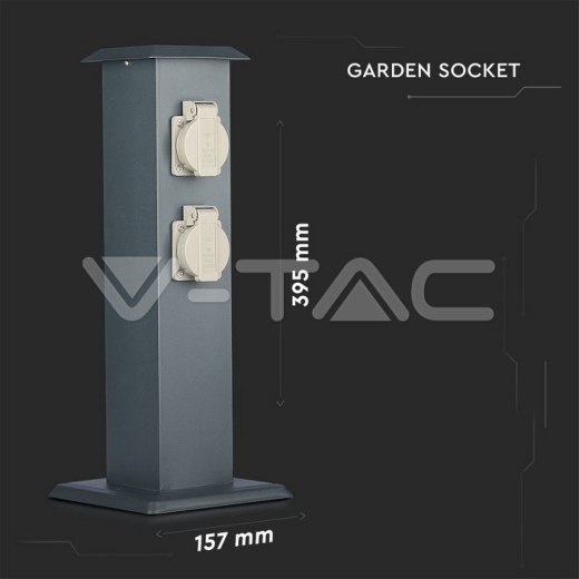 Enchufe jardín 4 tomas corriente IP44 - 9