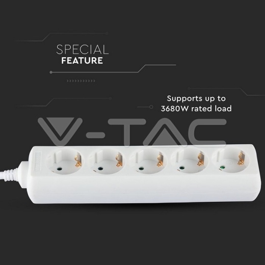 Enchufe 5 tomas con cable 1.5m - 4