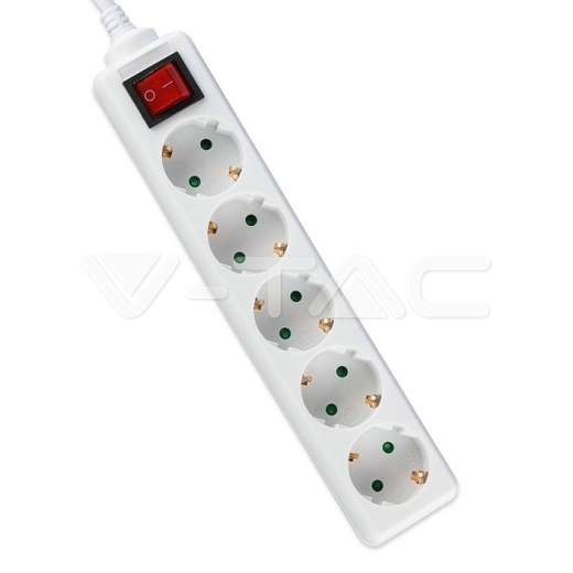 Enchufe 5 tomas con interruptor y cable 1.5m - 3