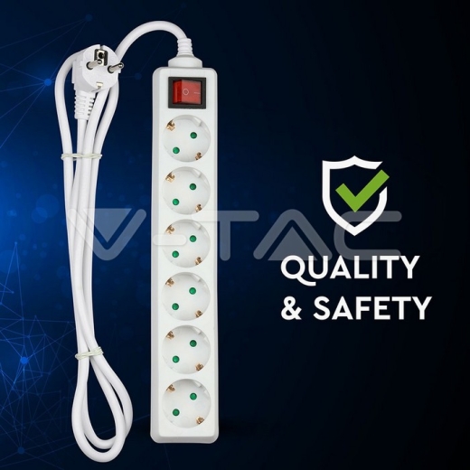 Enchufe 6 tomas con interruptor y cable 1.5m - 8