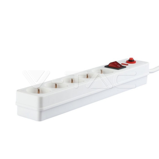 Regleta 5 enchufes con protección sobrecarga y protección contra rayos 3G 1.5mm x 1.4m - 2