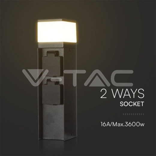 Lámpara Bolardo + Toma 16A max. Pila de energía de 3600W G9 - 2