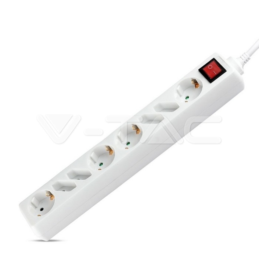 Enchufe 8 tomas combinado Blanco (3G1.5MM2 X 1.5M) - 2