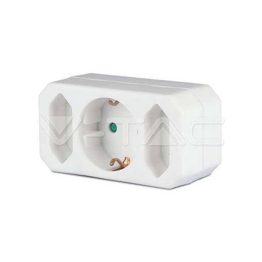 Adaptador 2 x 2.5A 1 x 16A blanco - 3