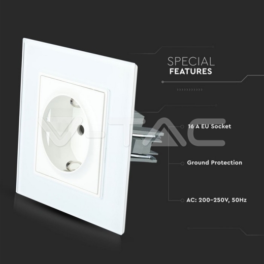Enchufe EU 16A cristal blanco - 7