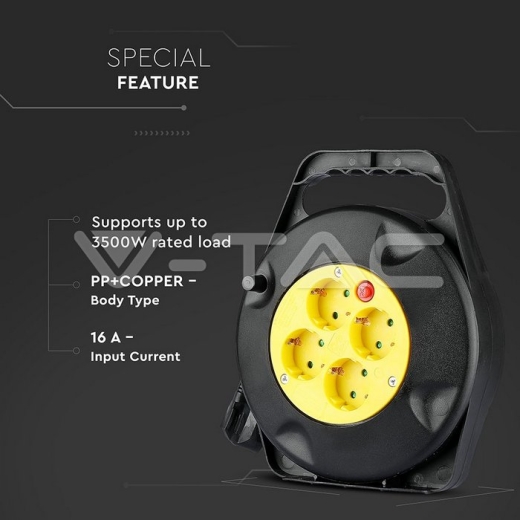 Carrete de cable 10m - 6