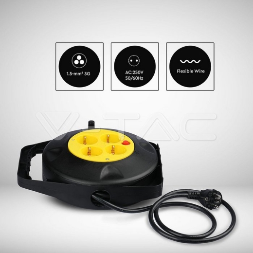 Carrete de cable 10m - 8