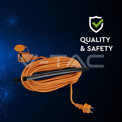 Cable de extensión 3G 1.5mm x 15m 1 toma 16A IP44 naranja & negro - 4