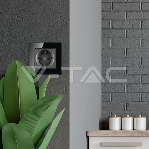 Enchufe EU 16A cristal negro - 8