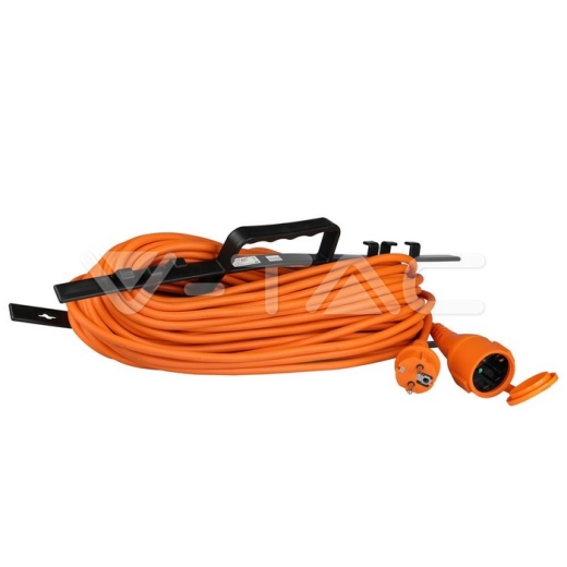 Cable de extensión 3G 1.5mm x 30m 1 toma 16A IP44 naranja & negro - 1