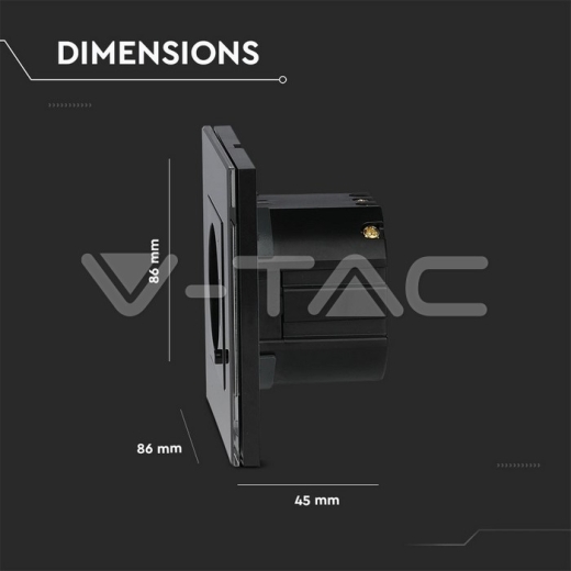 Enchufe de pared WIFI estándar europeo color negro - 10