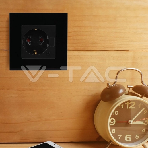 Enchufe de pared WIFI estándar europeo color negro - 11