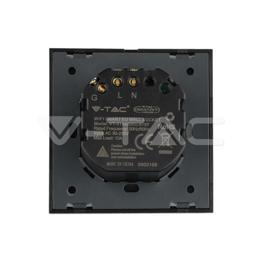 Enchufe de pared WIFI estándar europeo color negro - 3