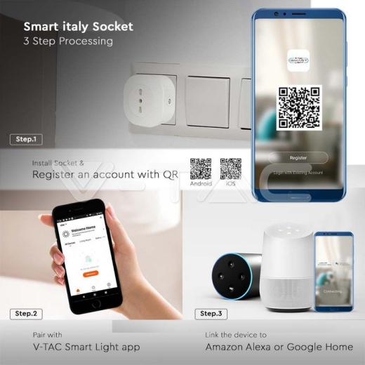 EU WIFI Socket Compatible With Amazon Alexa And Google Home - 3