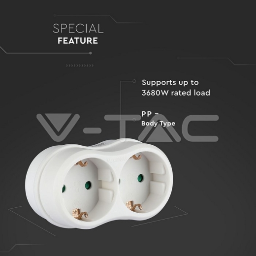 Outlet Adapter 16A White - 6