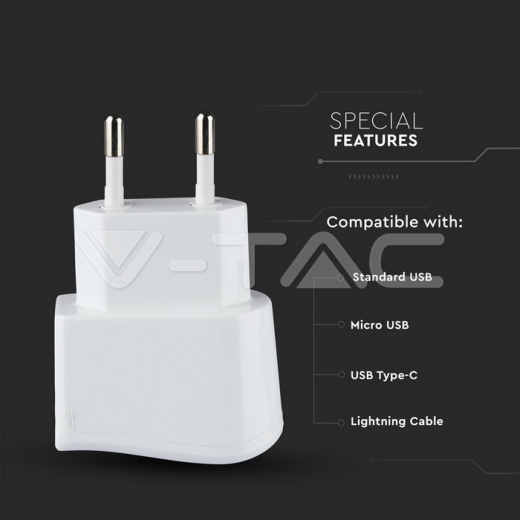 Adaptador de viaje USB Blister Blanco - 3