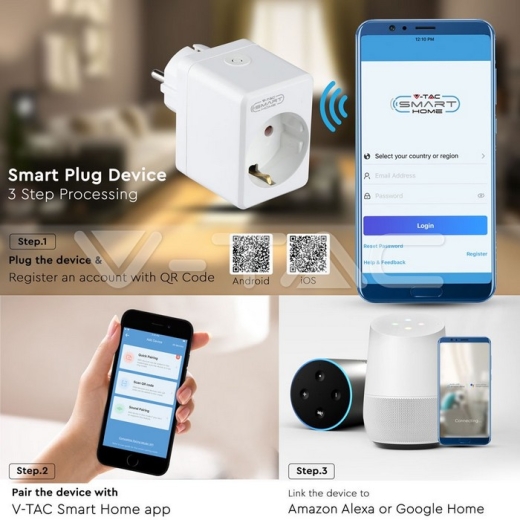 Mini Enchufe Inteligente WIFI tipo EU + Puerto USB compatible con Google Home y Amazon Alexa - 5