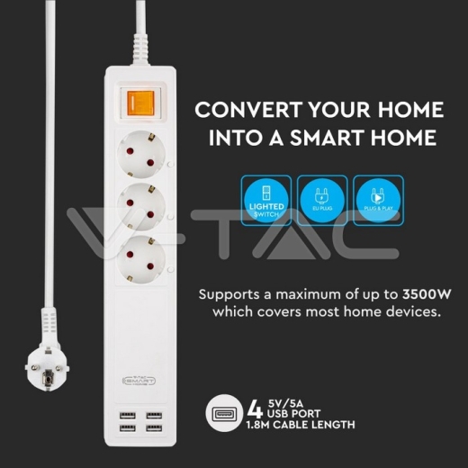 Enchufe WIFI Compatible con Amazon Alexa y Google Home + USB EU - 6