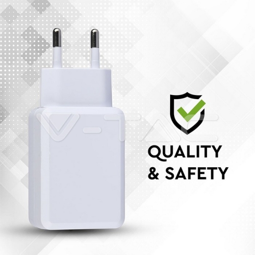USB QC3.0 Travel Adaptor Blister Package White - 7