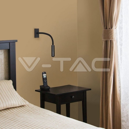 3W LED Bedside Light Black 3000K - 10