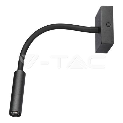 3W LED Bedside Light Black 3000K - 3