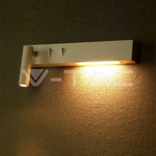 Luz lateral de hotel LED 3W+6W Blanco 3000K - 8