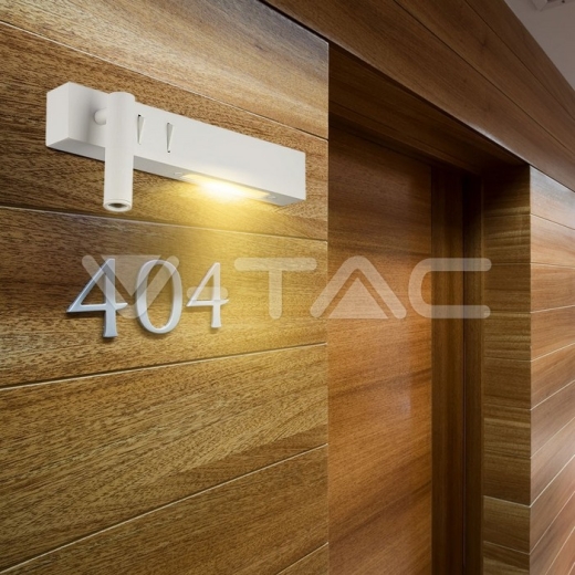 Lámpara de pared LED dormitorio 3W+3W LED cuerpo blanco 3000K - 9