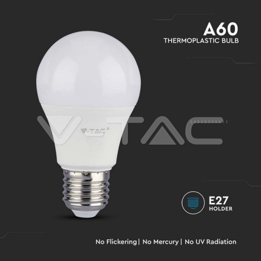 10.5W A60 LED Plastic Bulb SAMSUNG Chip 3000K E27 - 3