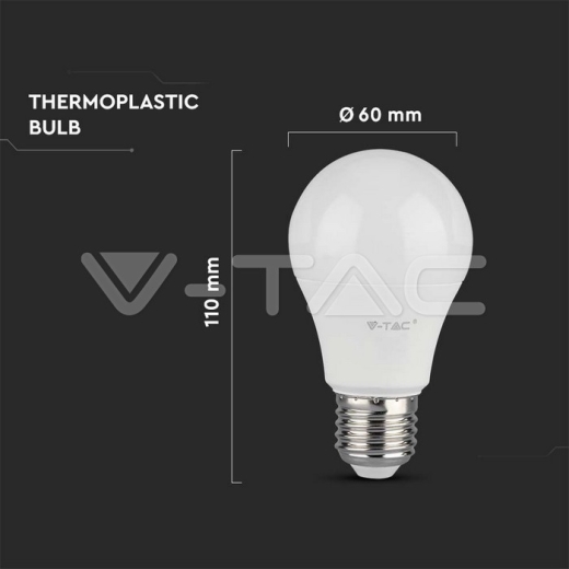 Bombilla LED 10.5W E27 A60 Termoplástico 3000K 3UDS/PACK - 4