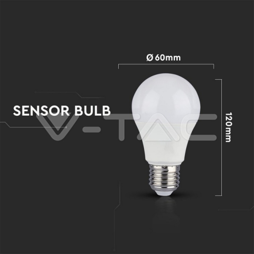 LED Bulb 11W E27 A60 RA80 Microwave Sensor 3000K - 5