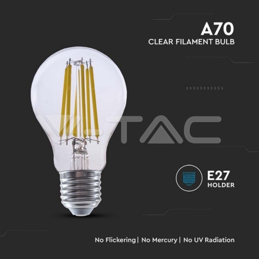 LED Bulb 18W Filament E27 A70 Clear Cover 3000K - 2