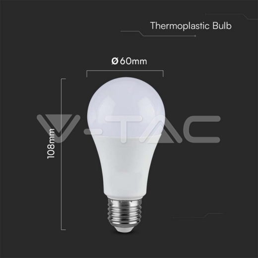 Bombilla LED 17W A65 Е27 Termoplástico 3000K - 6