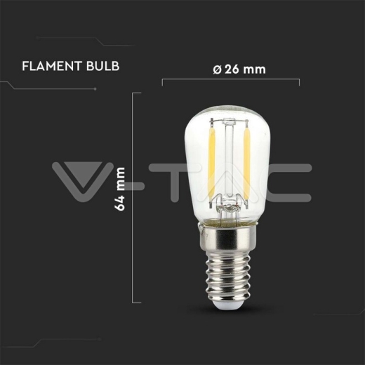 Bombilla LED 2W Filamento E14 ST26 4000K - 4