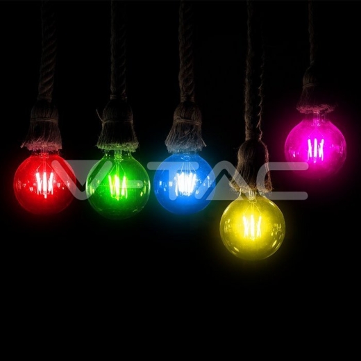 Bombilla LED 2W Filamento E27 G45 Verde - 5