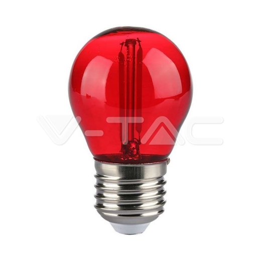 Bombilla LED 2W Filamento E27 G45 Roja - 1