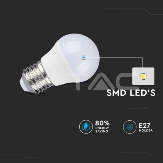 LED Bulb 3.5W E27 G45 RF Control RGB 4000K - 6