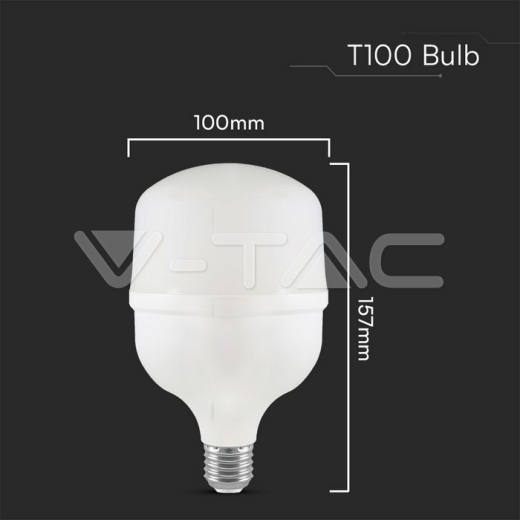 Bombilla LED 30W Plástico T100 6500K - 5