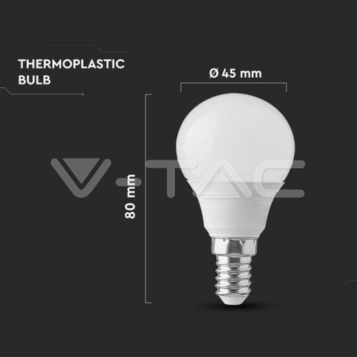 Bombilla LED 3.7W E14 P45 3000K - 5