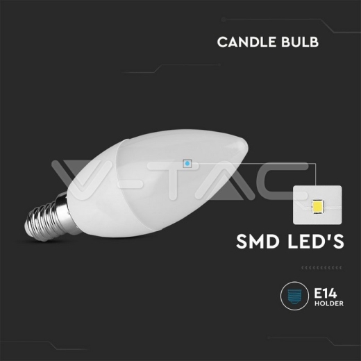 LED Bulb 4.5W E14 Candle 4000K 3 PCS/Blister - 3