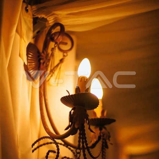 LED Bulb 4.5W E14 Candle Smart RGB WW CW Amazon Alexa & Google Home Compatible White - 11