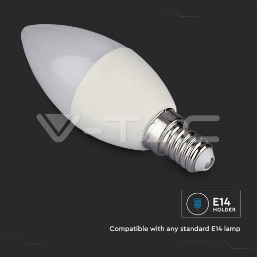 LED Bulb 4.5W E14 Candle Smart RGB WW CW Amazon Alexa & Google Home Compatible White - 9