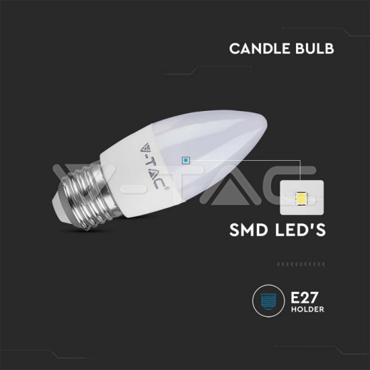 Bombilla LED 4.5W E14 Vela 3000K - 3
