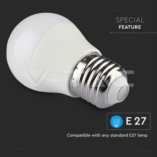 LED Bulb 4.5W E27 G45 SMART RGB, White, Warm White - 8