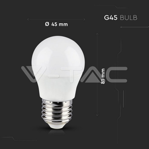 LED Bulb 4.5W E27 G45 SMART RGB, White, Warm White - 9