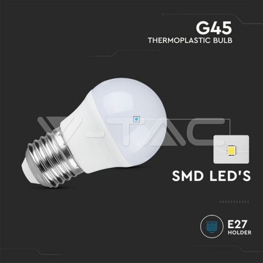 LED Bulb 4.5W E27 G45 3000K 6pcs/pack - 2
