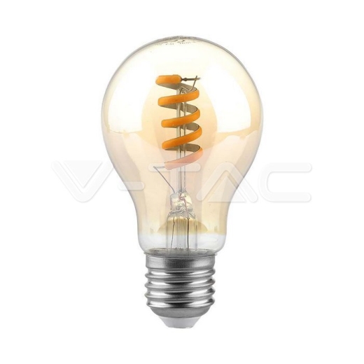 LED Bulb 4W E27 Filament A60 Amber 1800K - 1