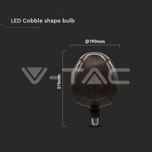 Bombilla LED 4W E27 Filamento Forma Manzana Negra - 4