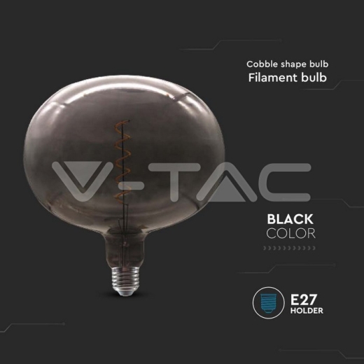 LED Bulb 4W E27 Filament Cobble Shape Black - 2